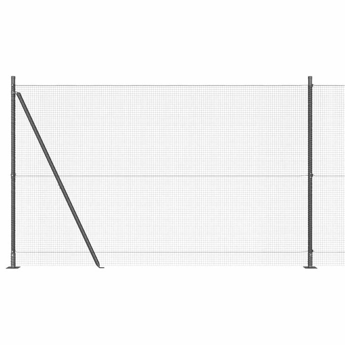 Stâlp de gard. Gri 10 x 1,5 m (plasă de 16 x 16 mm) Oțel și PVC - WALTI WALTI