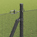 Stâlp de gard. Gri 10 x 1,6 m (plasă de 12 x 12 mm) Oțel și PVC - WALTI WALTI