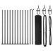 Stâlp de gard. Gri 25 x 0,4 m (plasă 12 x 12 mm) Oțel și PVC - WALTI WALTI