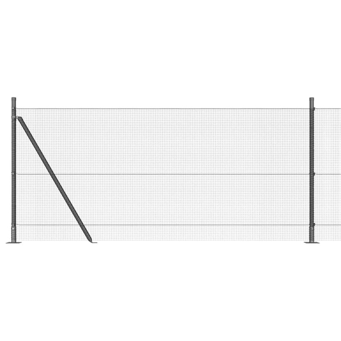 Stâlp de gard. Gri 25 x 0,8 m (rând de plasă 12 x 12 mm) - WALTI WALTI