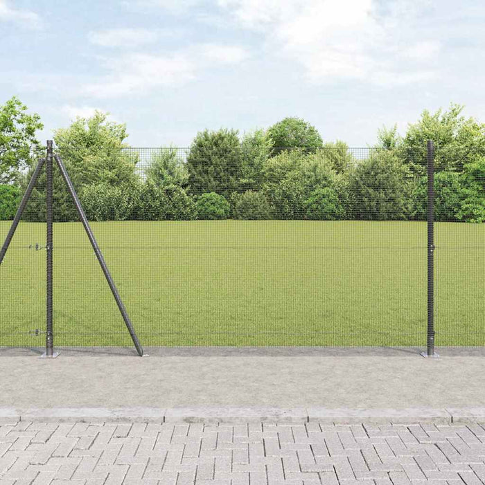 Stâlp de gard. Gri 25 x 1,2 m (plasă de 12 x 12 mm) Oțel și PVC - WALTI WALTI