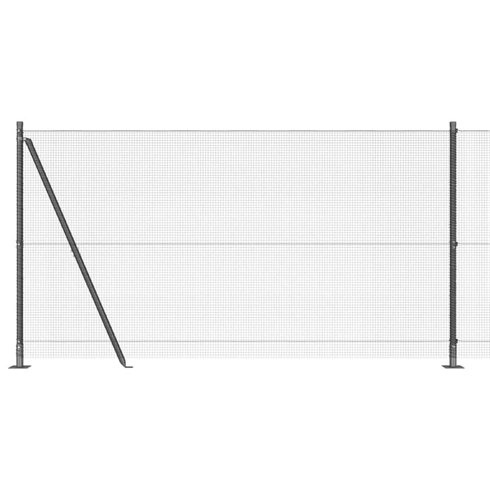 Stâlp de gard. Gri 25 x 1,2 m (plasă de 12 x 12 mm) Oțel și PVC - WALTI WALTI