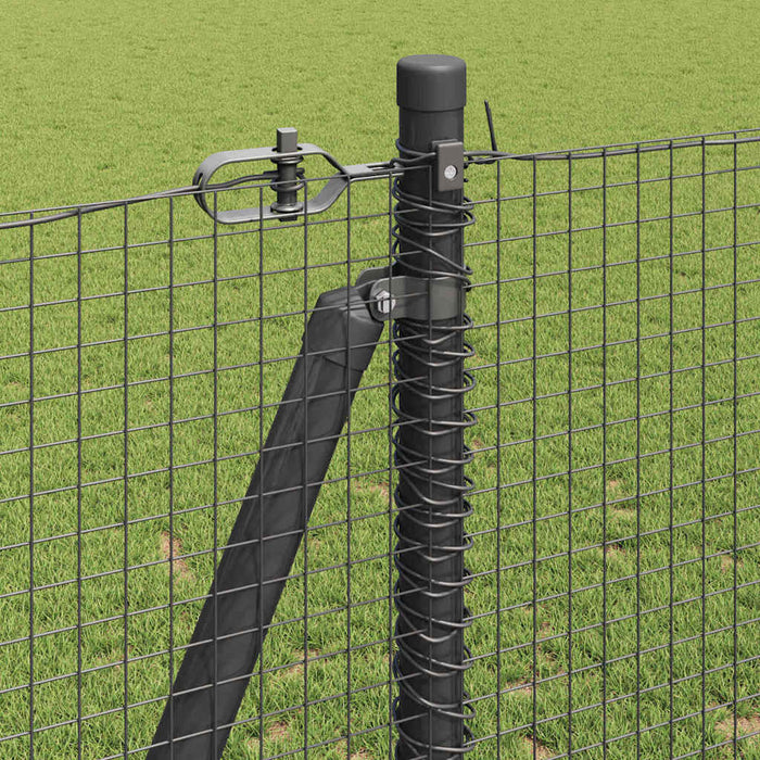 Stâlp de gard. Gri 25 x 1,2 m (plasă de 19 x 19 mm) Oțel și PVC - WALTI WALTI