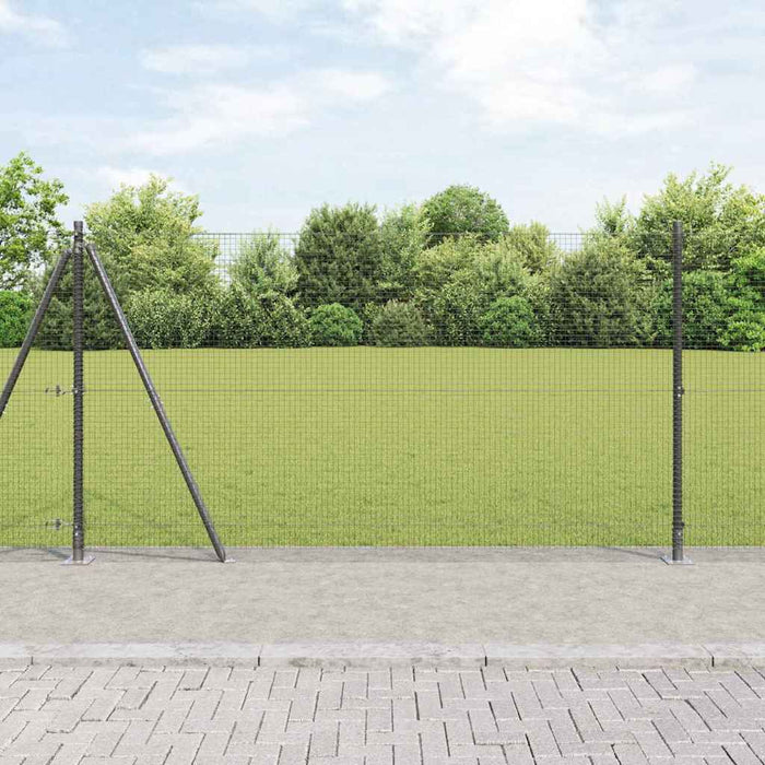 Stâlp de gard. Gri 25 x 1,2 m (plasă de 19 x 19 mm) Oțel și PVC - WALTI WALTI