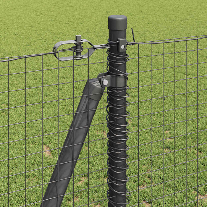 Stâlp de gard. Gri 25 x 1,2 m (25 x 25 mm plasă) Oțel și PVC - WALTI WALTI