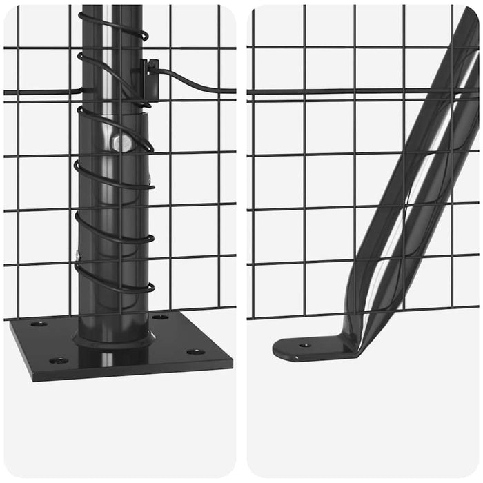 Stâlp de gard. Gri 25 x 1,5 m (plasă de 25 x 25 mm) Oțel - WALTI WALTI