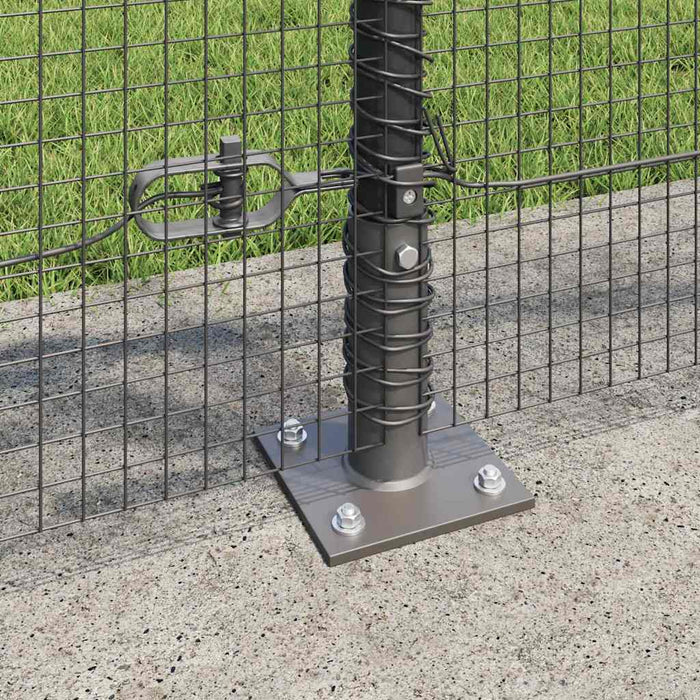 Stâlp de gard. Gri 50 x 0,8 m (plasă de 16 x 16 mm) Oțel și PVC - WALTI WALTI