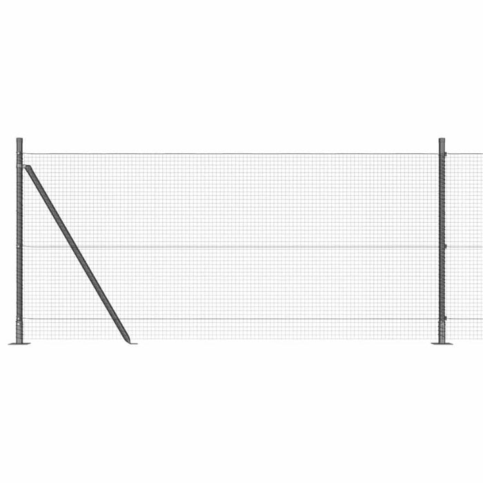 Stâlp de gard. Gri 50 x 1 m (plasă 19 x 19 mm) Oțel și PVC - WALTI WALTI