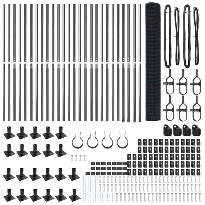 Stâlp de gard. Gri 50 x 1,2 m (plasă de 16 x 16 mm) Oțel și PVC - WALTI WALTI