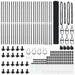 Stâlp de gard. Gri 50 x 1,2 m (plasă de 16 x 16 mm) Oțel și PVC - WALTI WALTI