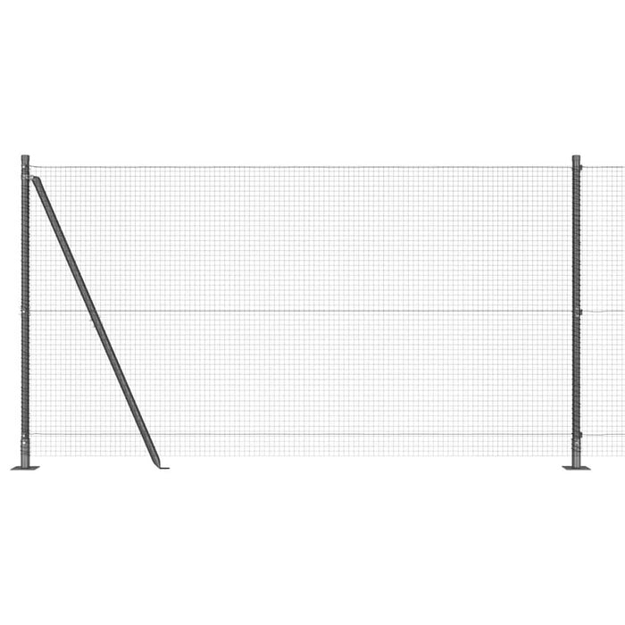 Stâlp de gard. Gri 50 x 1,2 m (plasă 19 x 19 mm) Oțel și PVC - WALTI WALTI