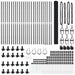 Stâlp de gard. Gri 50 x 1,5 m (plasă 16 x 16 mm) Oțel și PVC - WALTI WALTI