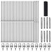 Stâlp de gard. Gri 100 x 0,5 m (plasă de 16 x 16 mm) - WALTI WALTI