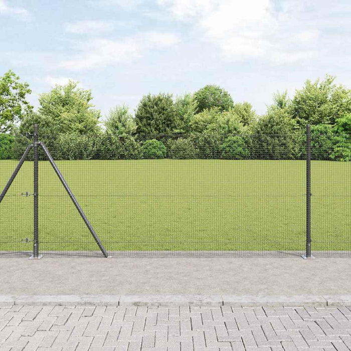 Stâlp de gard. Gri 100 x 1 m (plasă 16 x 16 mm) Oțel și PVC - WALTI WALTI