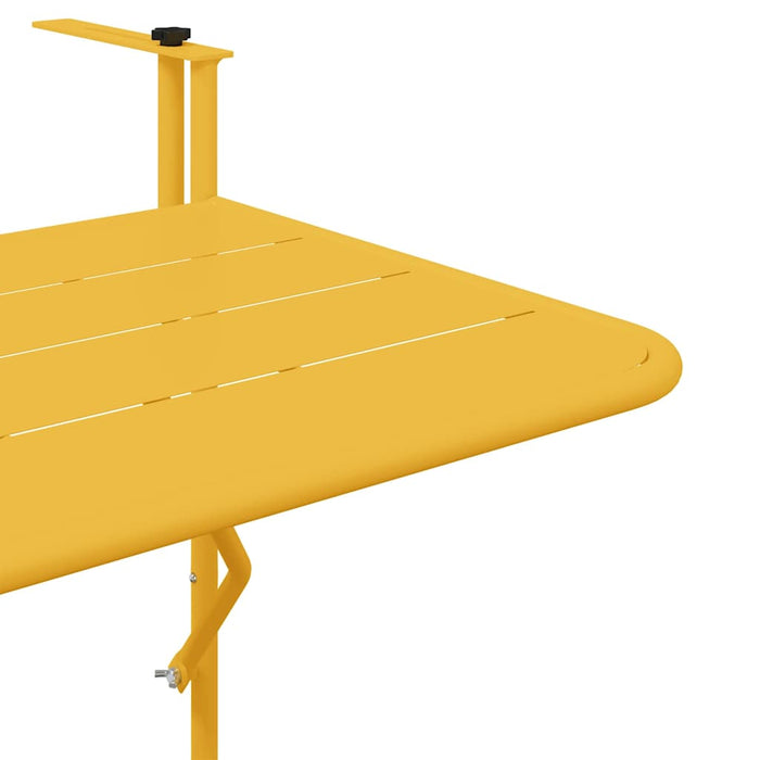 Masă Suspendată pentru Balcon Muștar 60 x 39 x 65 cm Oțel WALTI