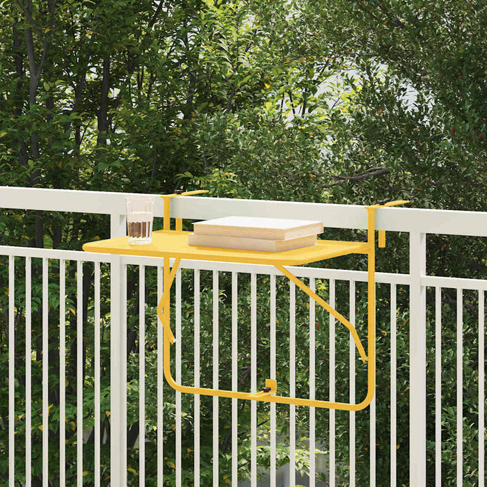 Masă Suspendată pentru Balcon Muștar 60 x 39 x 65 cm Oțel WALTI