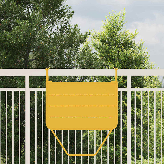 Masă Suspendată pentru Balcon Muștar 60 x 39 x 65 cm Oțel WALTI