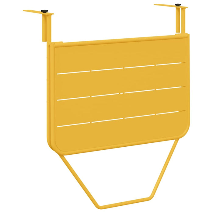 Masă Suspendată pentru Balcon Muștar 60 x 39 x 65 cm Oțel WALTI