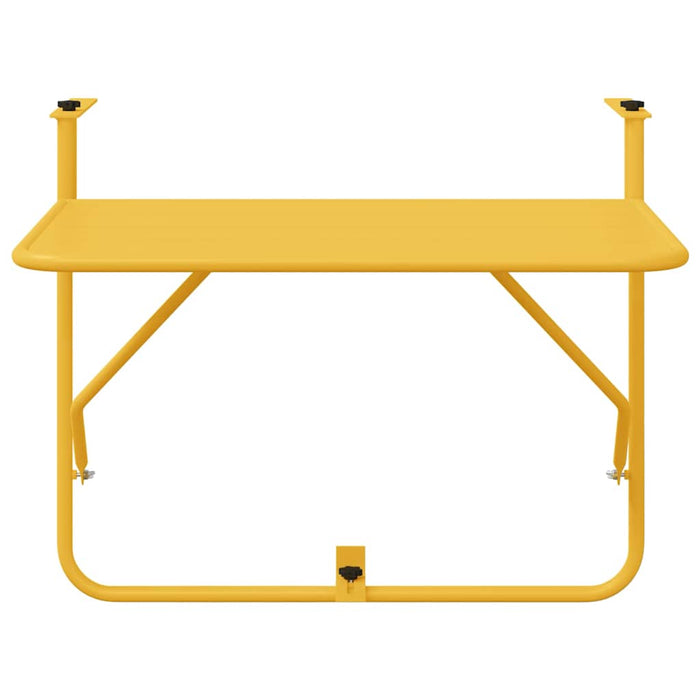 Masă Suspendată pentru Balcon Muștar 60 x 39 x 65 cm Oțel WALTI