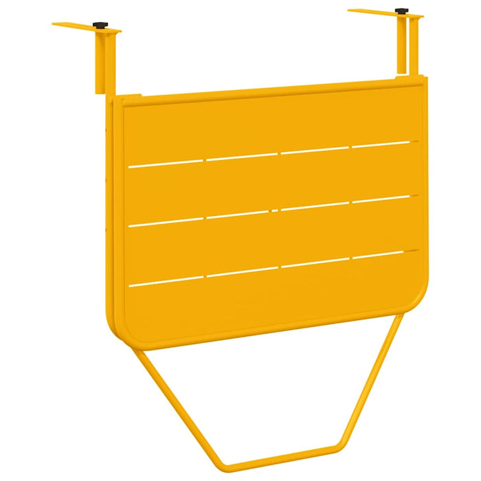 Masă Suspendată pentru Balcon Galben 60 x 39 x 65 cm Oțel WALTI