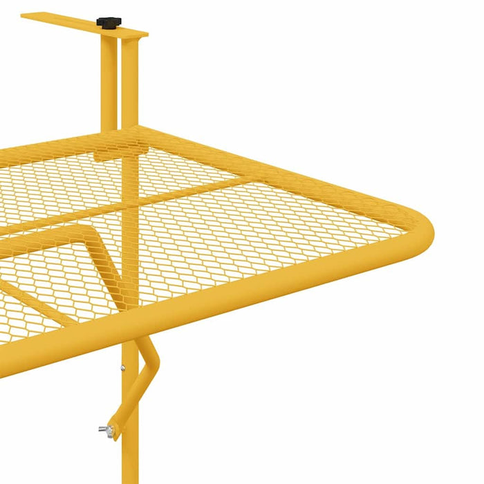 Masă Suspendată pentru Balcon Muștar 60 x 39 x 65 cm Oțel - WALTI WALTI