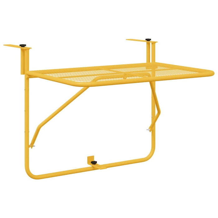 Masă Suspendată pentru Balcon Muștar 60 x 39 x 65 cm Oțel - WALTI WALTI