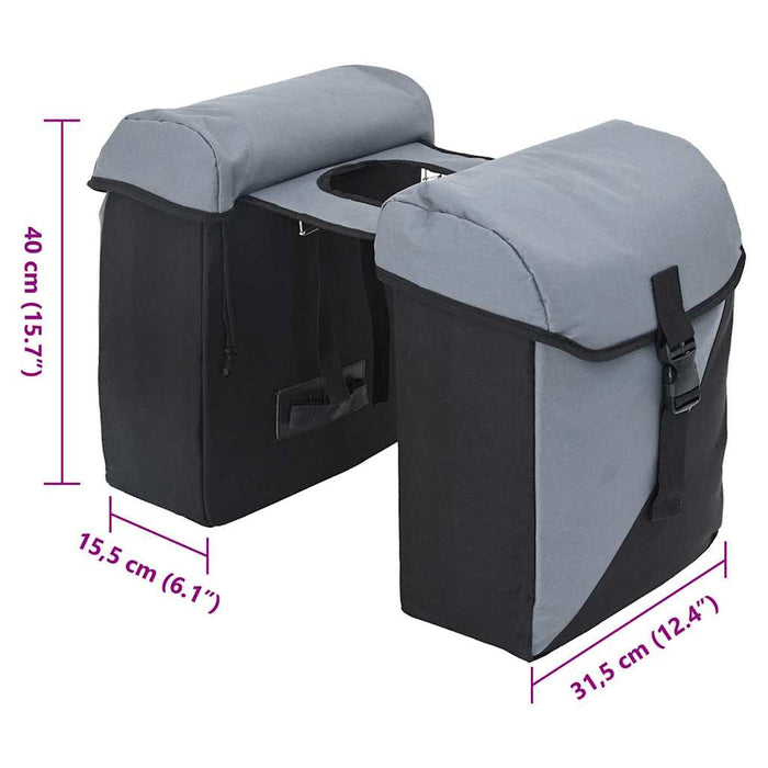 Geantă de bicicletă Gri și negru 31.5 x 15.5 x 40 cm Poliester - WALTI WALTI