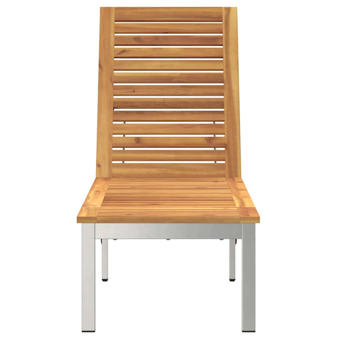 Șezlong Ulei Natural 205 x 53 x 100 cm Lemn Solid de Acacia - WALTI WALTI