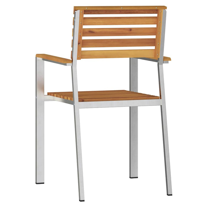 Scaun pentru Grădină 4 pcs Ulei Natural Lemn Solid de Acacia - WALTI WALTI