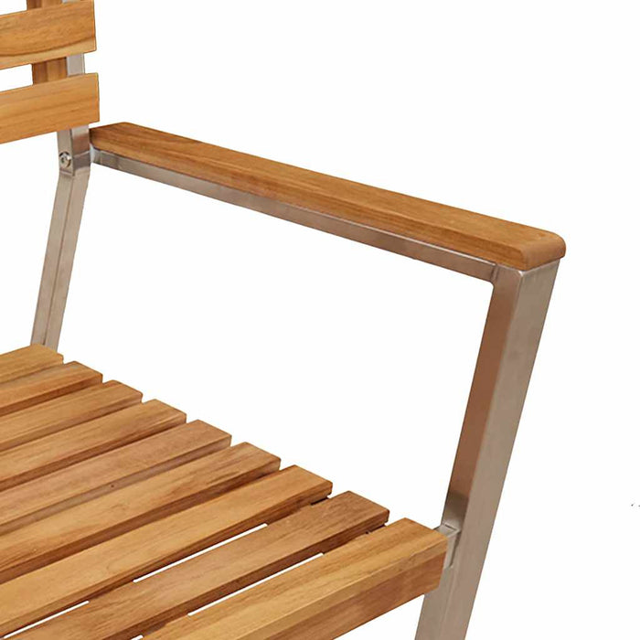 Scaun pentru Grădină 2 pcs Ulei Natural Lemn solid de tec - WALTI WALTI