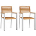 Scaun pentru Grădină 2 pcs Ulei Natural Lemn solid de tec - WALTI WALTI
