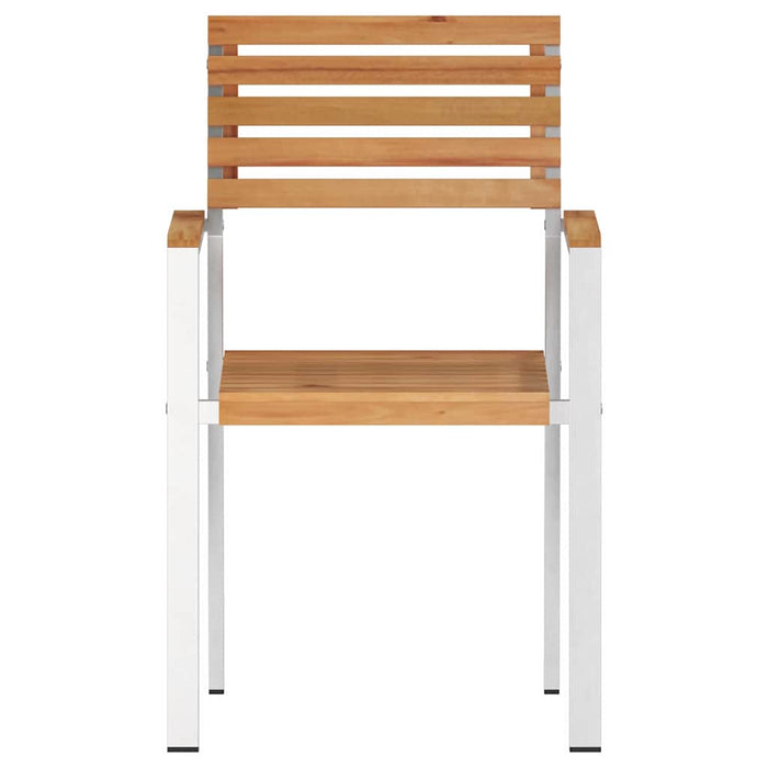 Scaun pentru Grădină 2 pcs Ulei Natural Lemn solid de tec - WALTI WALTI