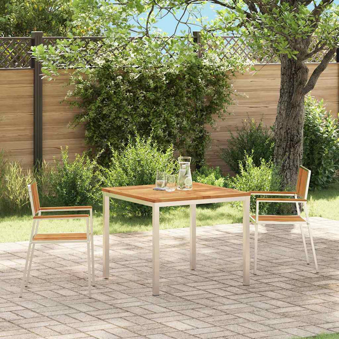 Scaun pentru Grădină 2 pcs Maro Lemn Solid de Acacia - WALTI WALTI
