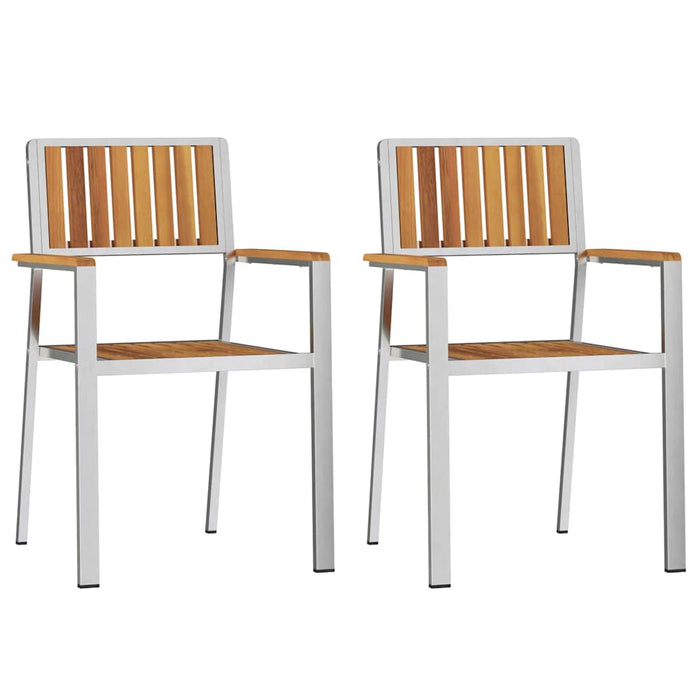 Scaun pentru Grădină 2 pcs Maro Lemn Solid de Acacia - WALTI WALTI