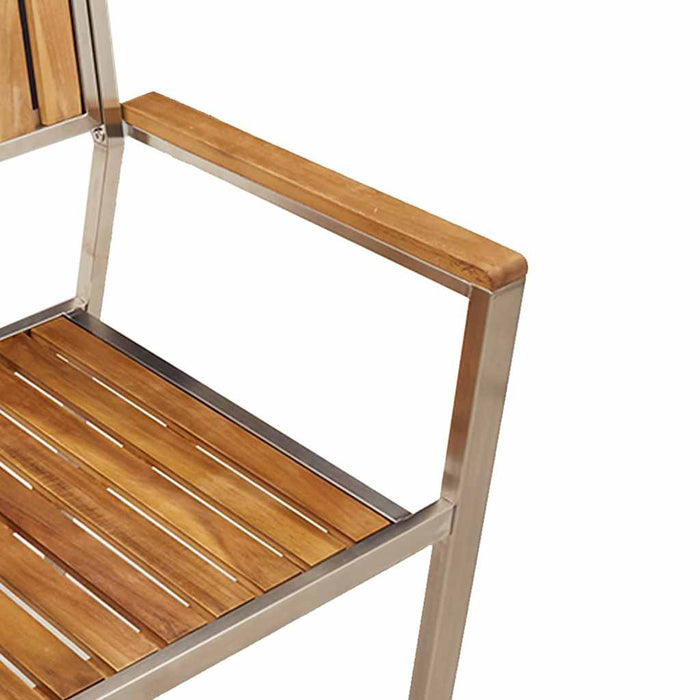 Scaun pentru Grădină 4 pcs Maro Lemn Solid de Acacia - WALTI WALTI