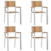 Scaun pentru Grădină 4 pcs Maro Lemn Solid de Acacia - WALTI WALTI