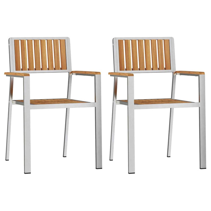 Scaun pentru Grădină 2 pcs Maro Lemn solid de tec - WALTI WALTI
