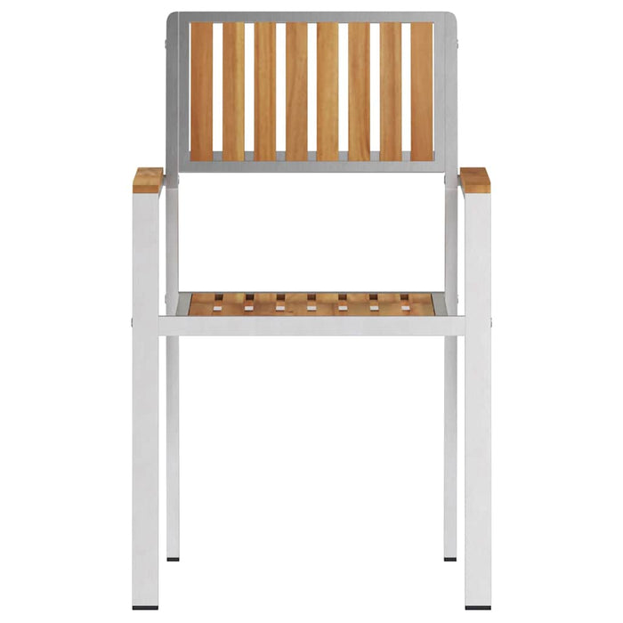 Scaun pentru Grădină 2 pcs Maro Lemn solid de tec - WALTI WALTI