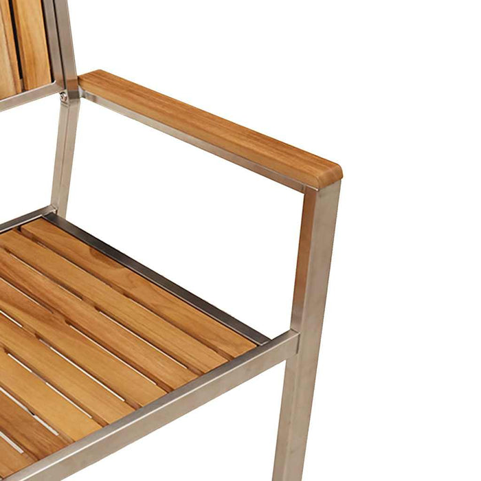 Scaun pentru Grădină 4 pcs Maro Lemn solid de tec - WALTI WALTI