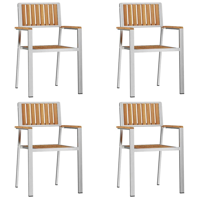 Scaun pentru Grădină 4 pcs Maro Lemn solid de tec - WALTI WALTI