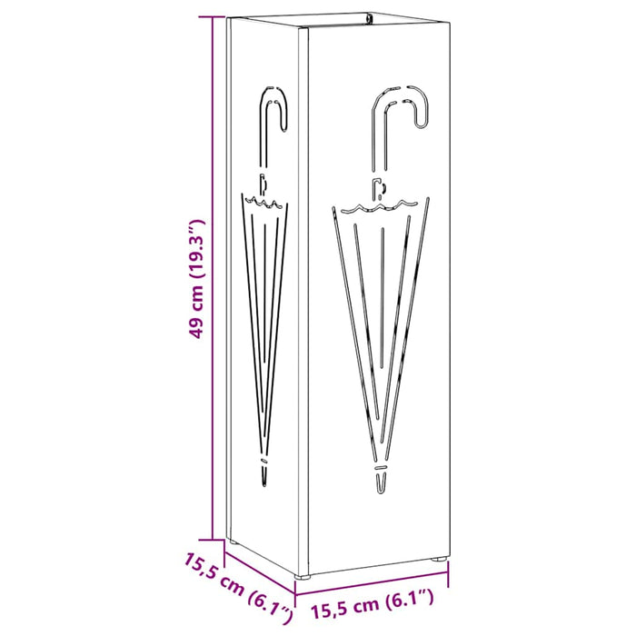 Suport pentru umbrele Muștar 15.5 x 15.5 x 49 cm Metal - WALTI WALTI