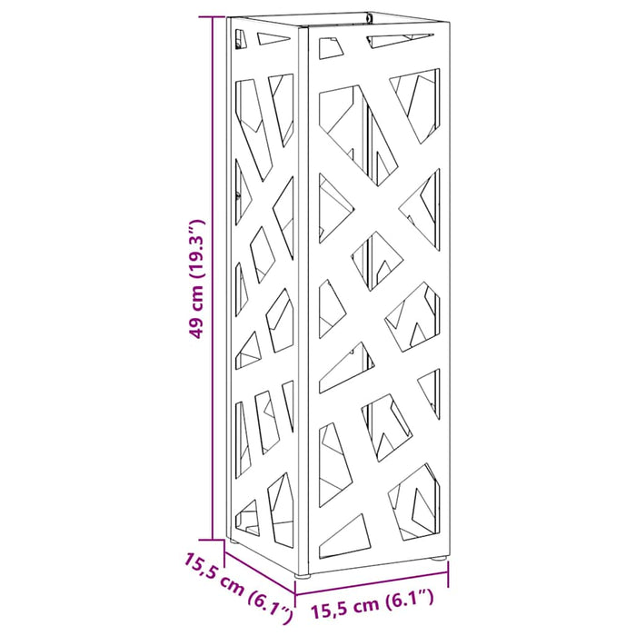 Suport pentru umbrele Negru 15.5 x 15.5 x 49 cm Metal - WALTI WALTI