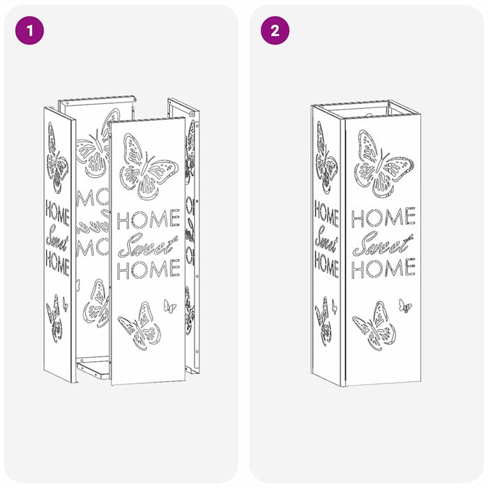 Suport pentru umbrele Alb 15.5 x 15.5 x 49 cm Metal - WALTI WALTI