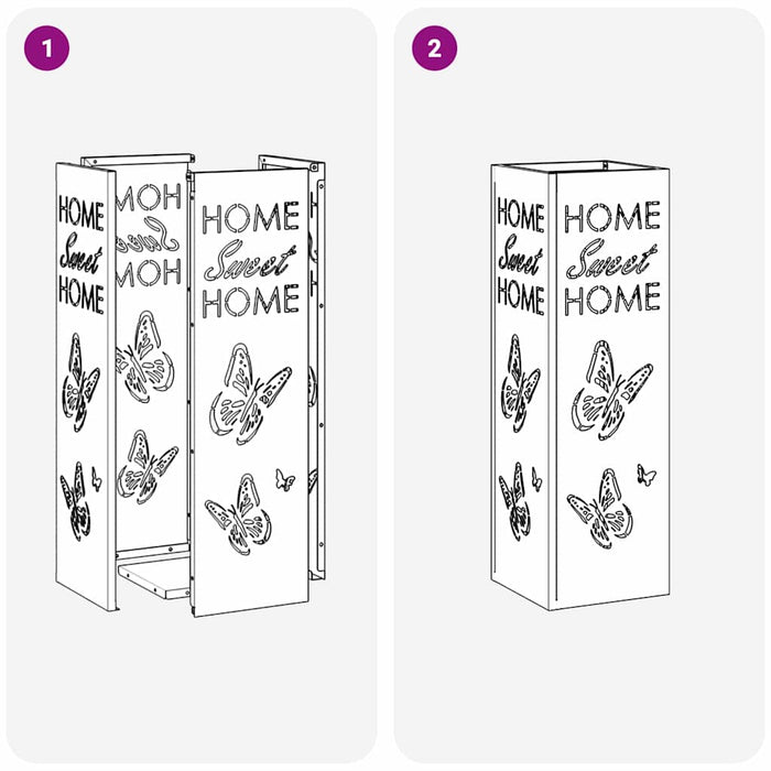 Suport pentru umbrele Roz 15.5 x 15.5 x 49 cm Metal - WALTI WALTI