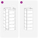 Suport pentru umbrele Roz 15.5 x 15.5 x 49 cm Metal - WALTI WALTI