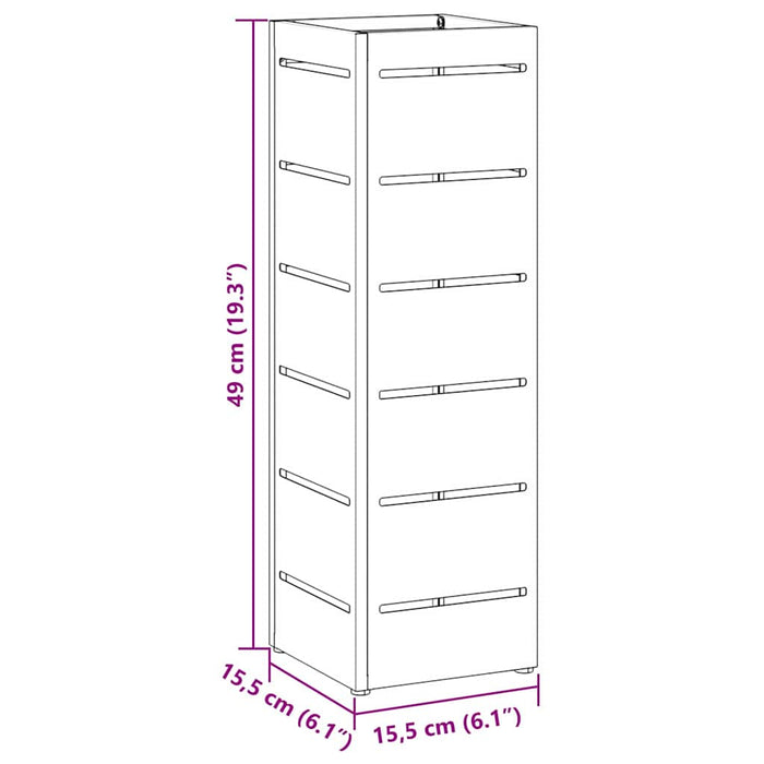 Suport pentru umbrele Roz 15.5 x 15.5 x 49 cm Metal - WALTI WALTI