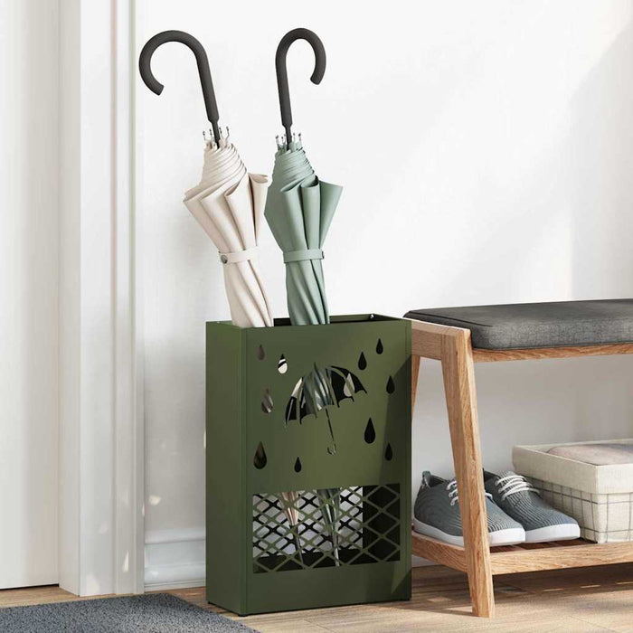 Suport pentru umbrele Olivengrønn 28 x 12 x 41 cm Oțel - WALTI WALTI