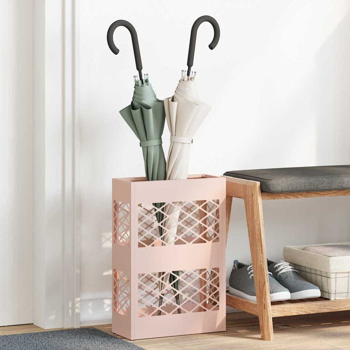 Suport pentru umbrele cu depozitare Roz 28 x 12 x 41 cm Oțel - WALTI WALTI