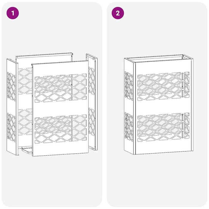 Suport pentru umbrele galben muștar 28 x 12 x 41 cm Metal - WALTI WALTI