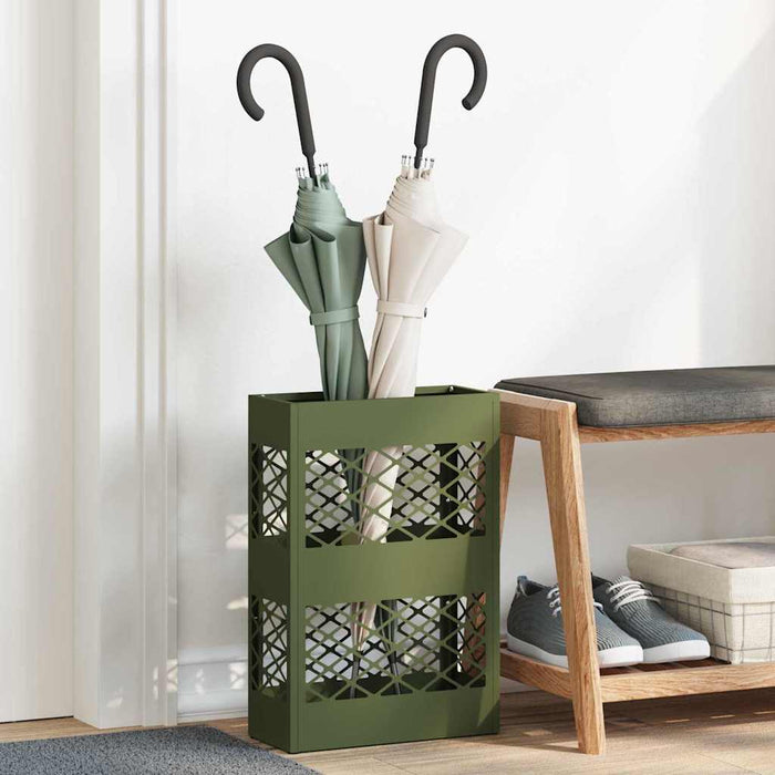 Stand pentru Umbrele de Plouă Verde măsliniu 28 x 12 x 41 cm WALTI
